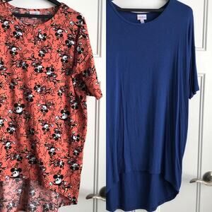 LuLaroe t-shirts lot of 2 tops Minnie mouse & blue